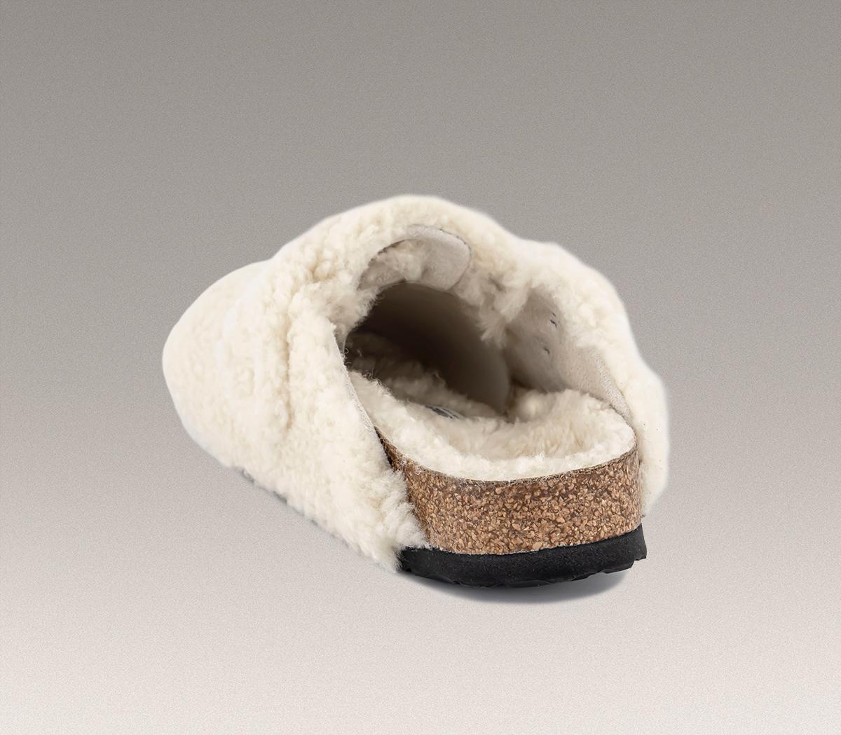 BIRKENSTOCKBoston Big Buckle Teddy ClogsEggshell Shearling