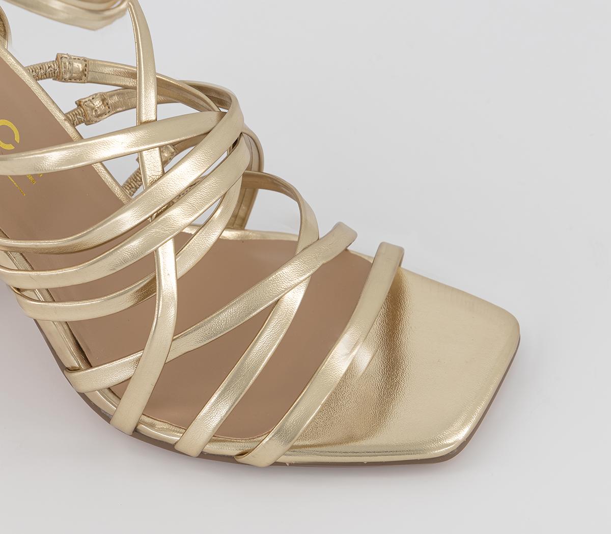 OFFICEHenna Strappy Tie Up SandalsGold