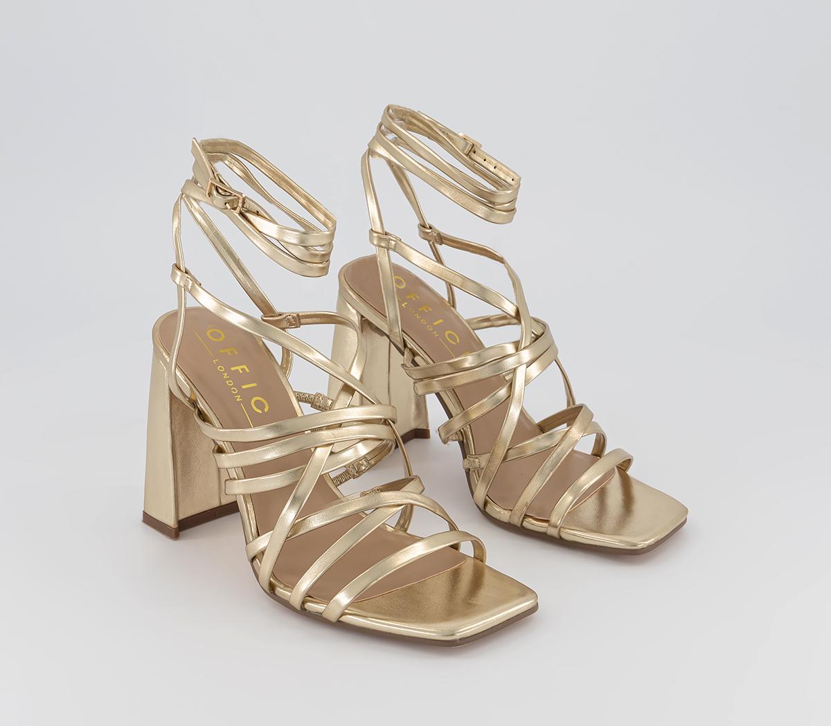OFFICEHenna Strappy Tie Up SandalsGold