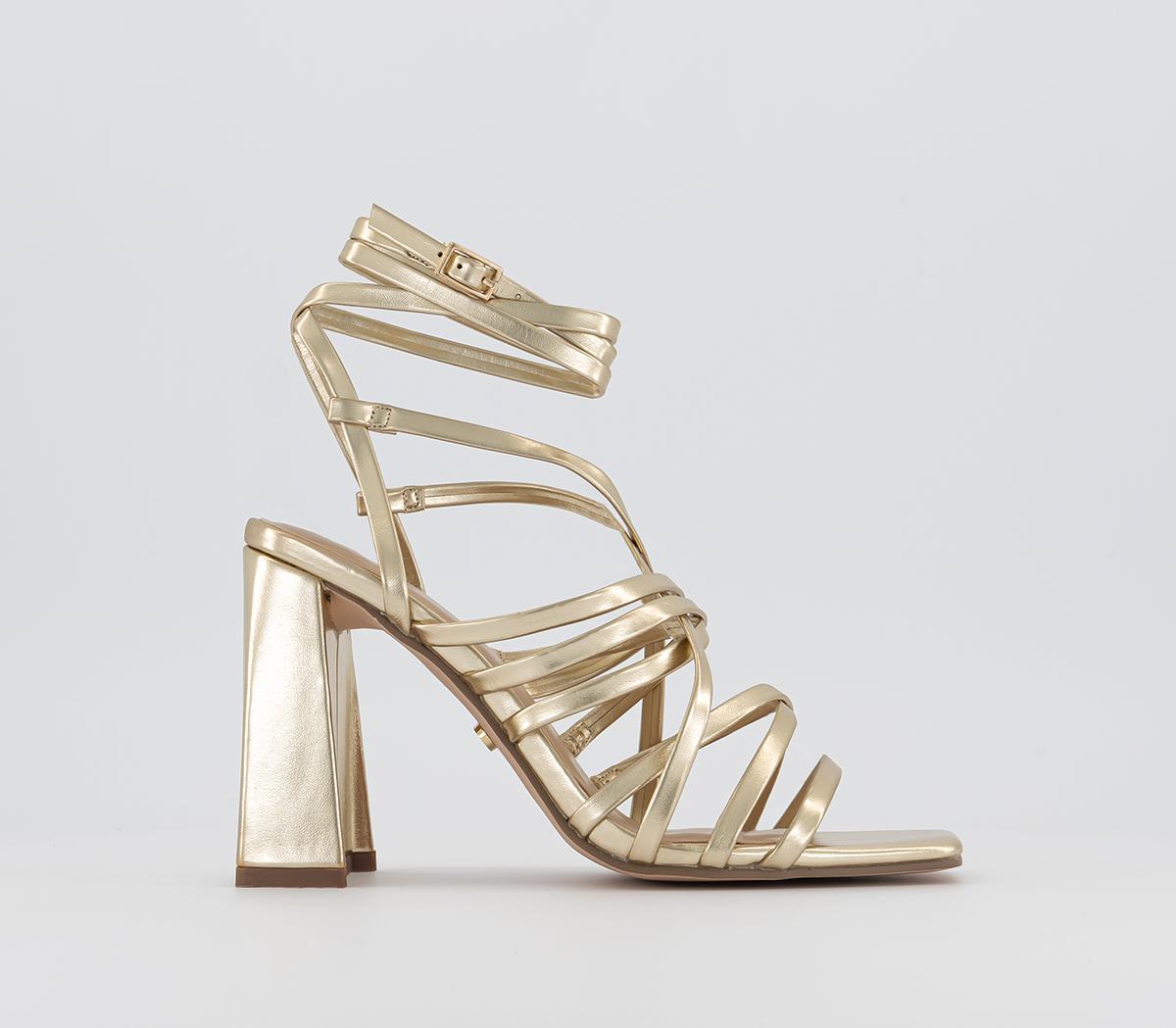 OFFICEHenna Strappy Tie Up SandalsGold