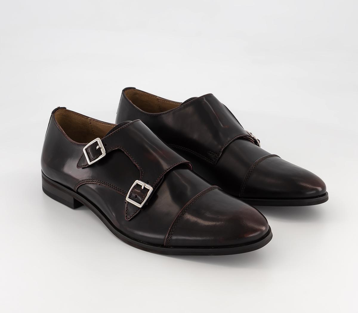 Hudson London Casey Monk Shoes Bordo Men’s Smart Shoes
