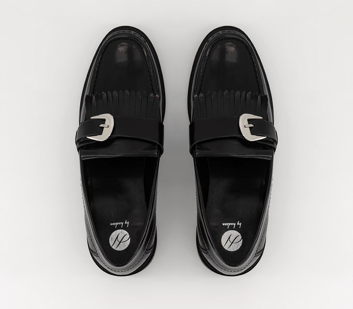 Hudson London Albert Fringe Loafers Hudson London Albert Fringe Loafers Black