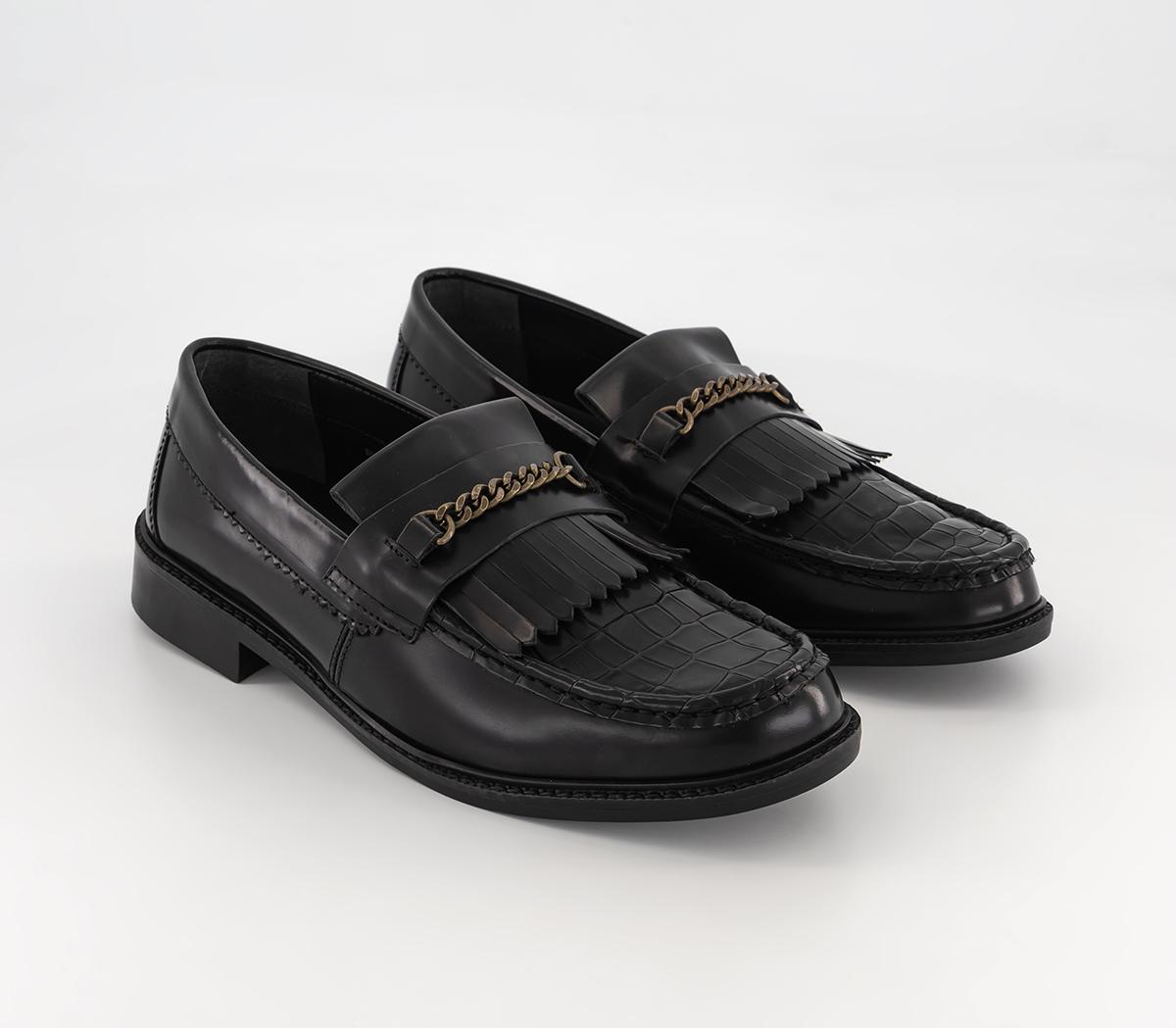 Hudson LondonArcher Chain LoafersBlack