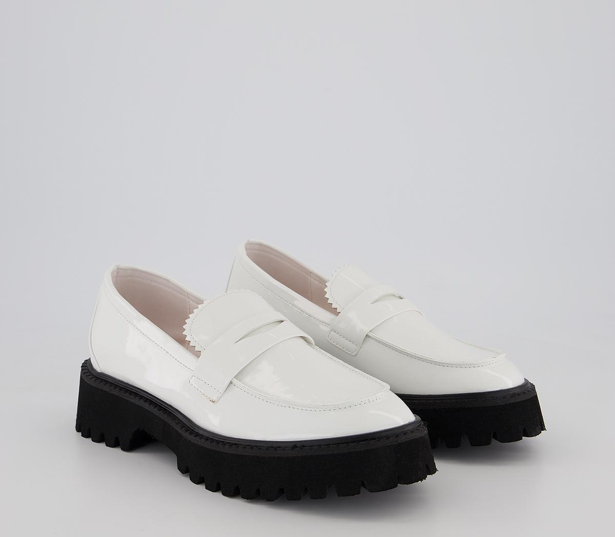 Raid Astra Loafers White Patent - Flat Shoes for Women
