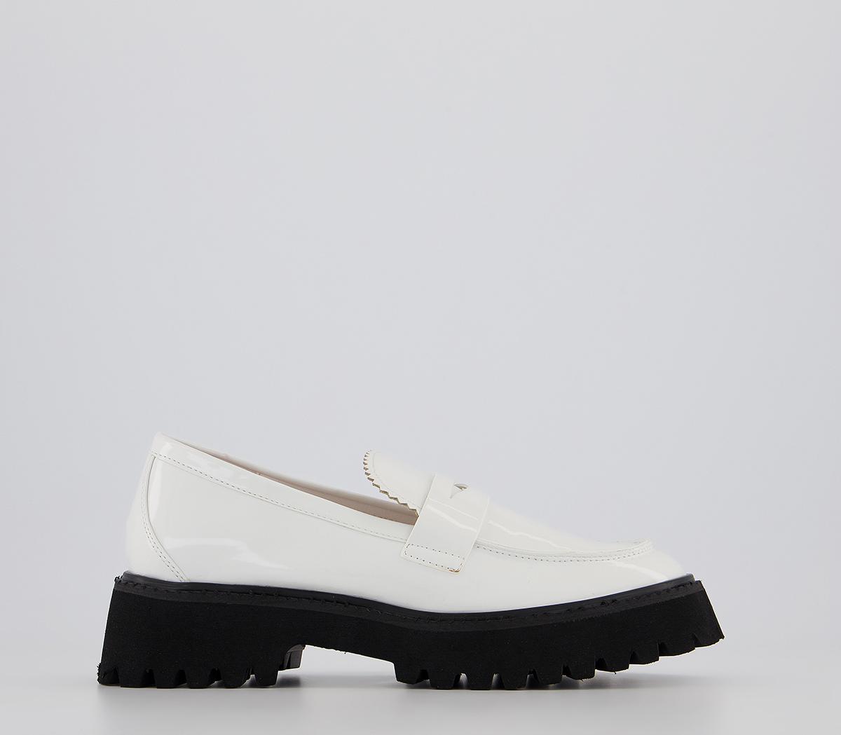 Astra Loafers White Patent