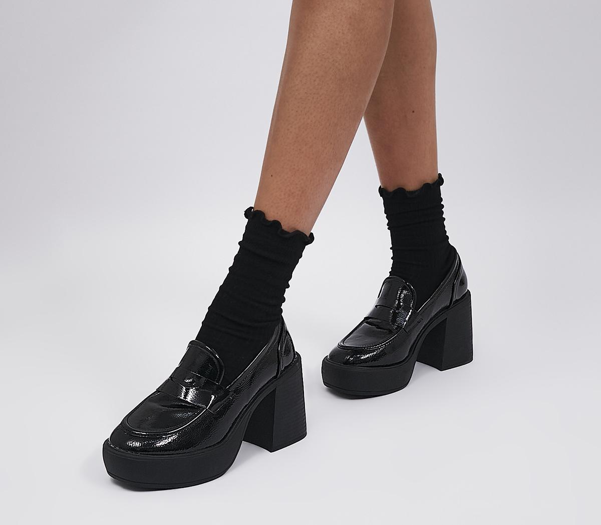 mangfoldighed form patois Steve Madden Kimberley Heeled Chunky Loafers In Black
