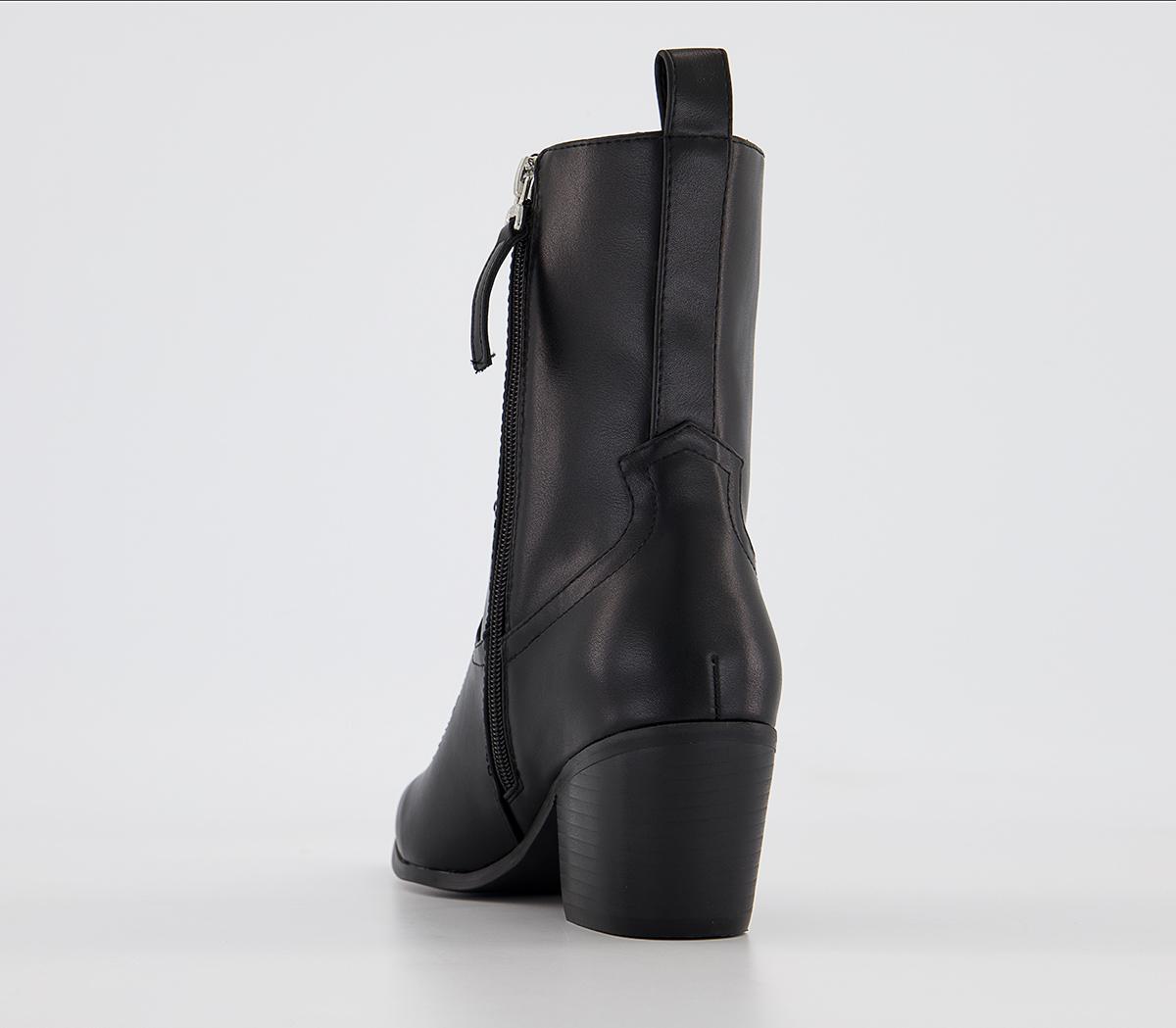 RaidJessa Western Ankle Boots RaidJessa Western Ankle BootsBlack