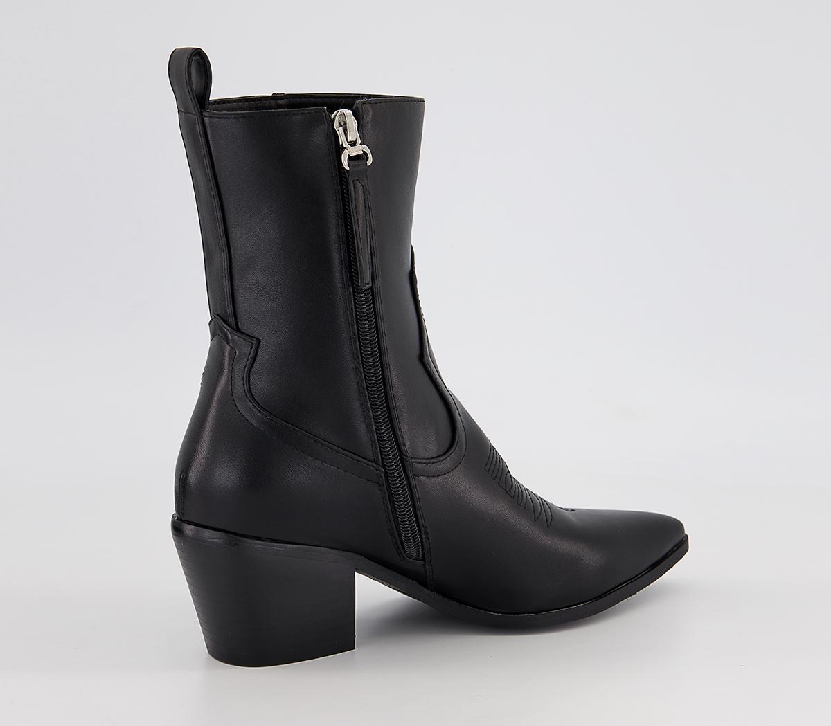 RaidJessa Western Ankle Boots RaidJessa Western Ankle BootsBlack