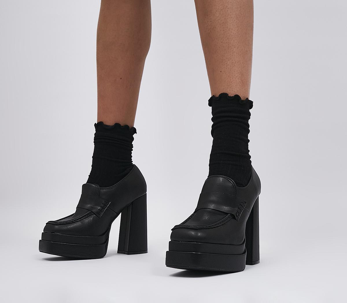 Fancy Platform Loafers Black