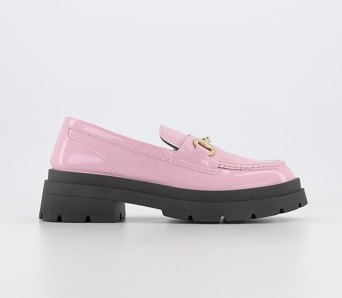 OFFICEFrenchie Patent Snaffle Chunky LoafersPink Patent