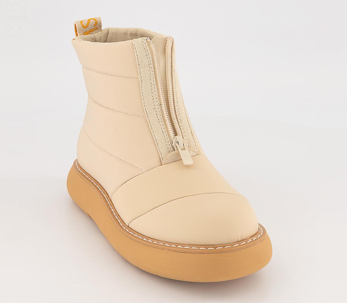TOMS Alpargata Mallow Puffer Boots Beige - Women's Boots