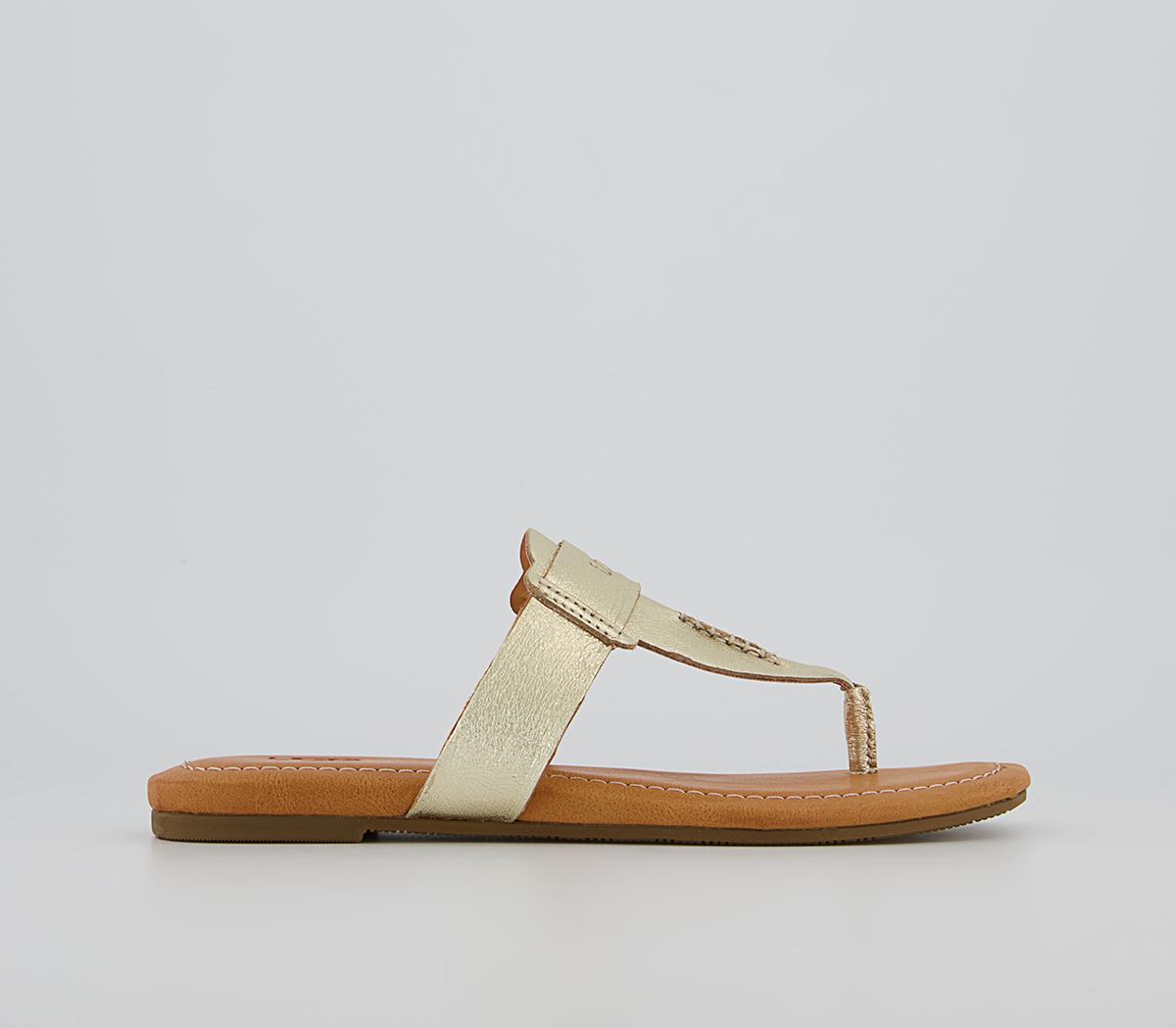 UGG Gaila Toe Thong Sandals UGG Gaila Toe Thong Sandals Gold Metallic