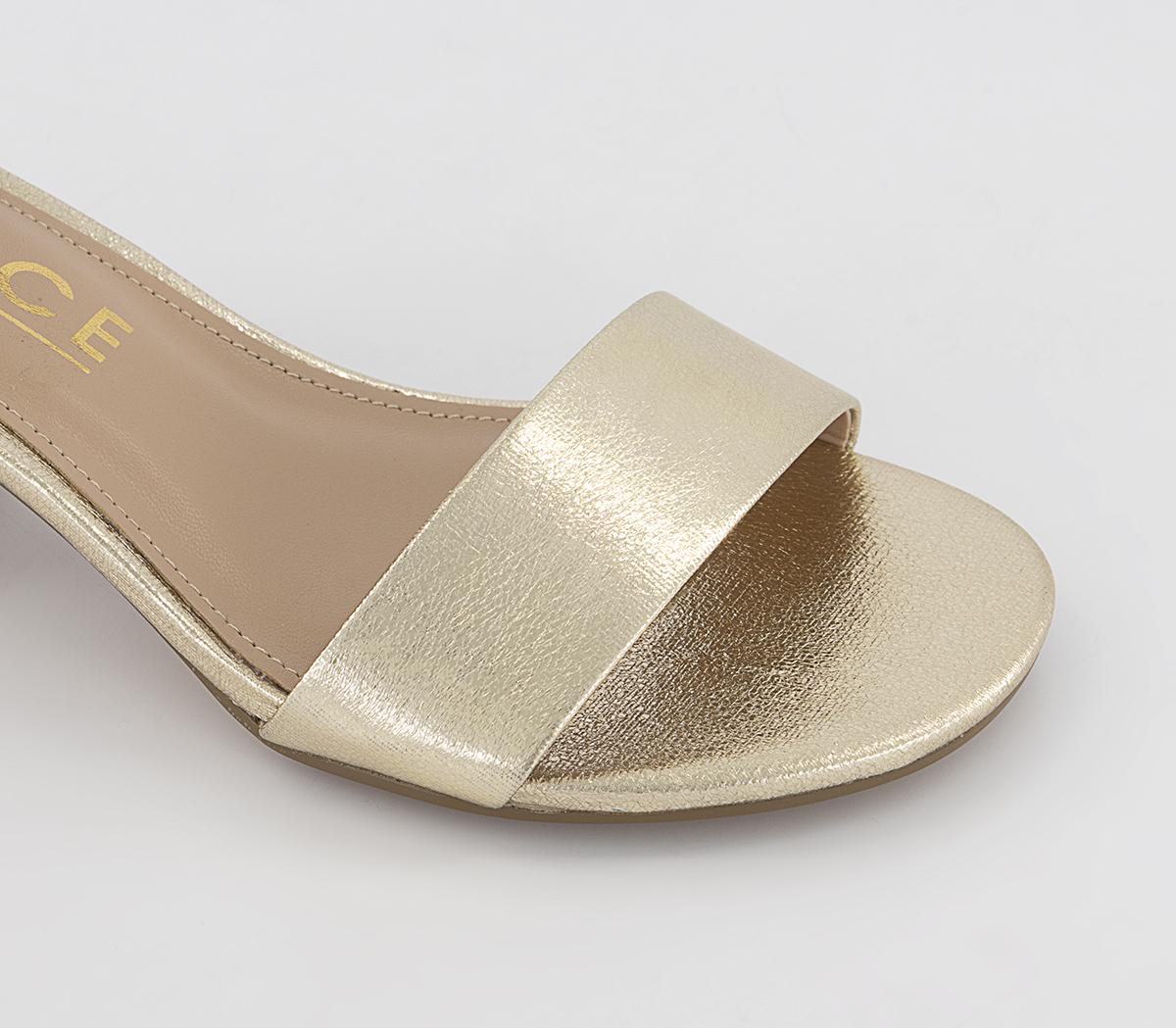 OFFICEMinimum Effort Wide Fit Two Part Block HeelsGold