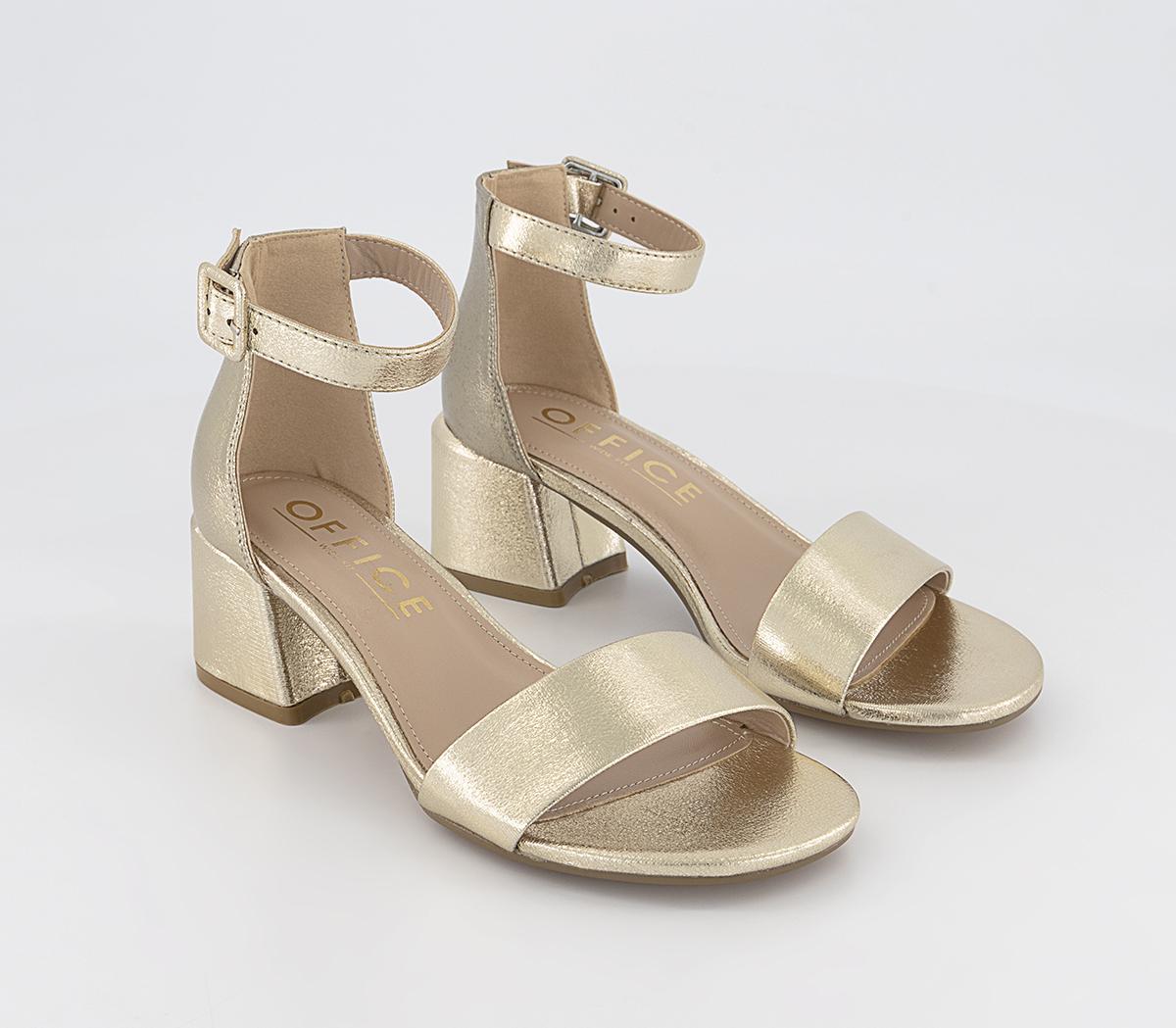 OFFICEMinimum Effort Wide Fit Two Part Block HeelsGold