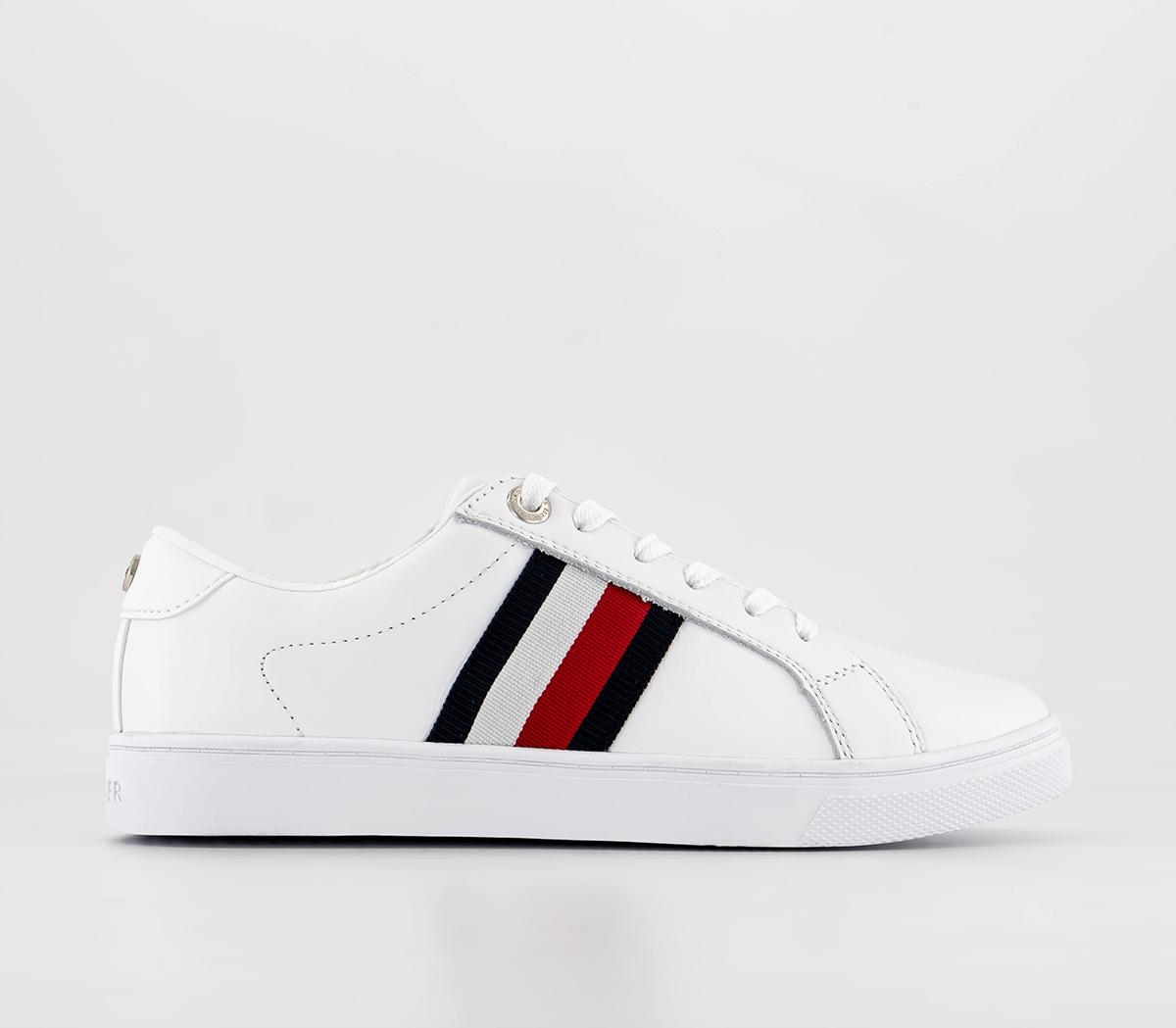 Tommy Hilfiger Webbing White Red Blue - Women's Trainers