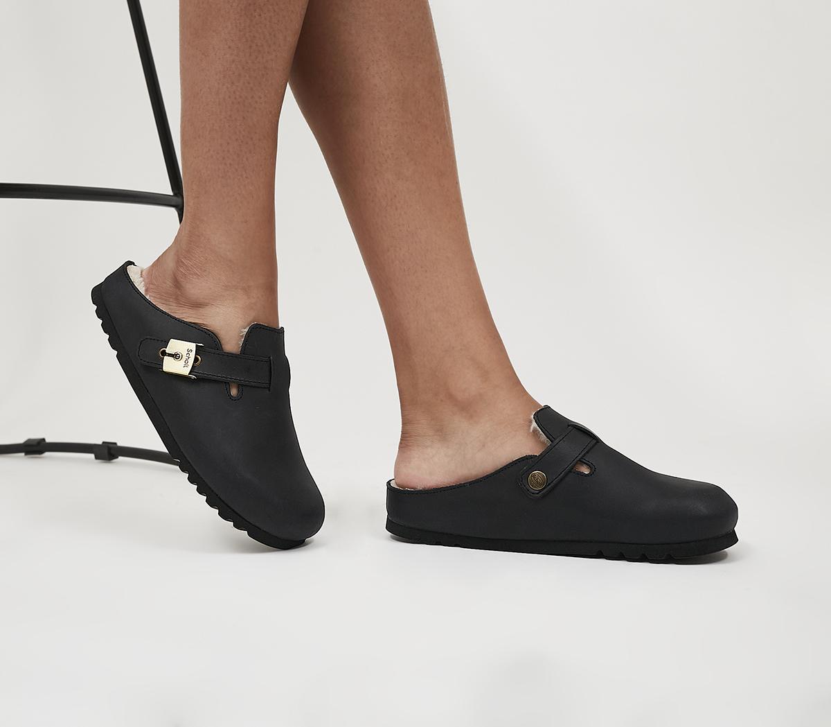 Scholl Grace Clogs Black - Flat Shoes for Women