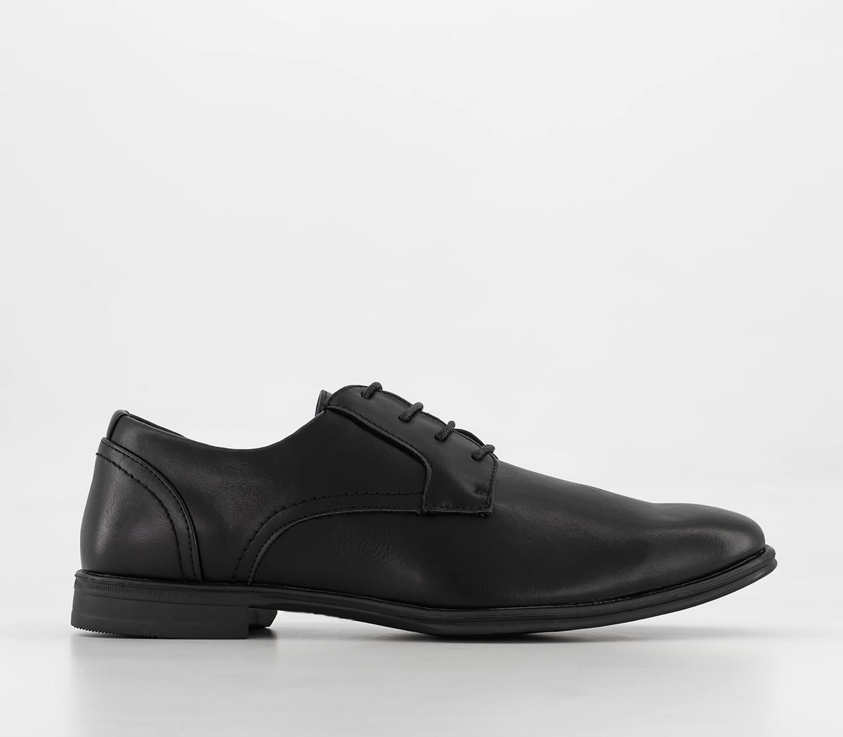 OFFICE Melbourne 4 Eye Almond Toe Derby Shoes Black Derby Shoes