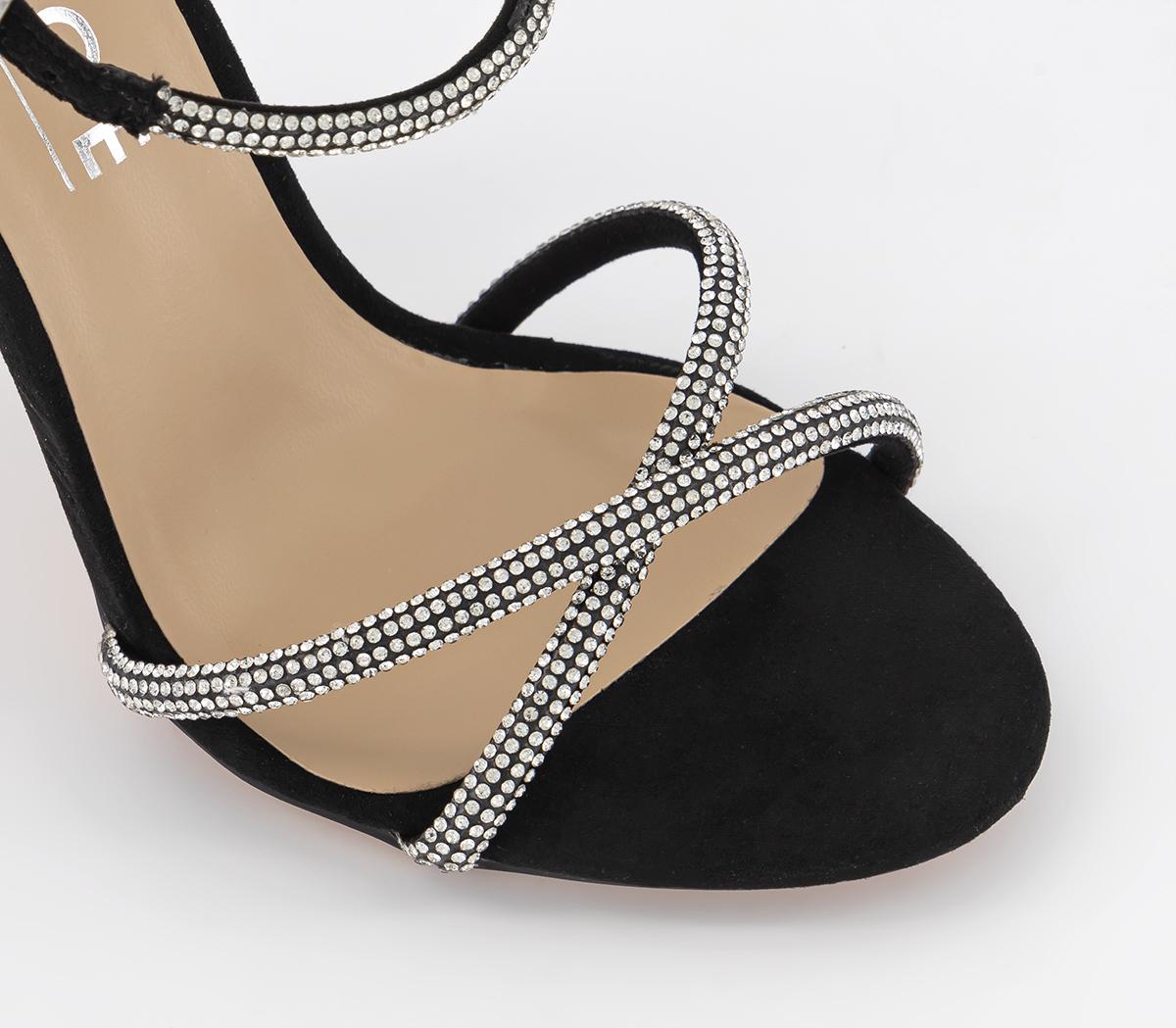OFFICEWide Fit Honor Embellished Front Strap Heels OFFICEWide Fit Honor Embellished Front Strap HeelsBlack