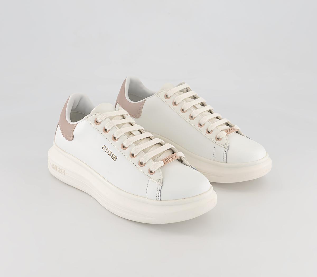 Guess Vibo Trainers White Pink - Flat Shoes for Women