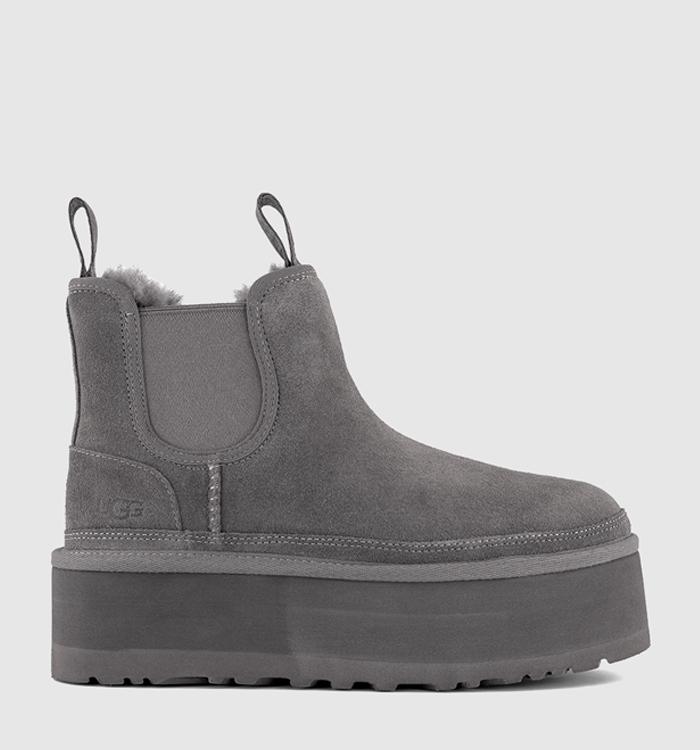 UGG Neumel Platform Chelsea Boots Grey