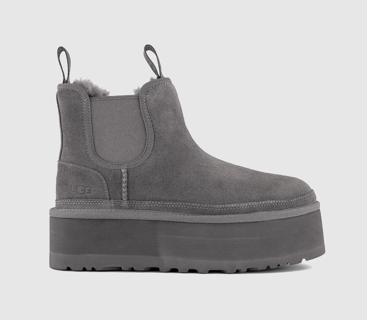 UGG Neumel Platform Chelsea Boots Grey Women s Ankle Boots