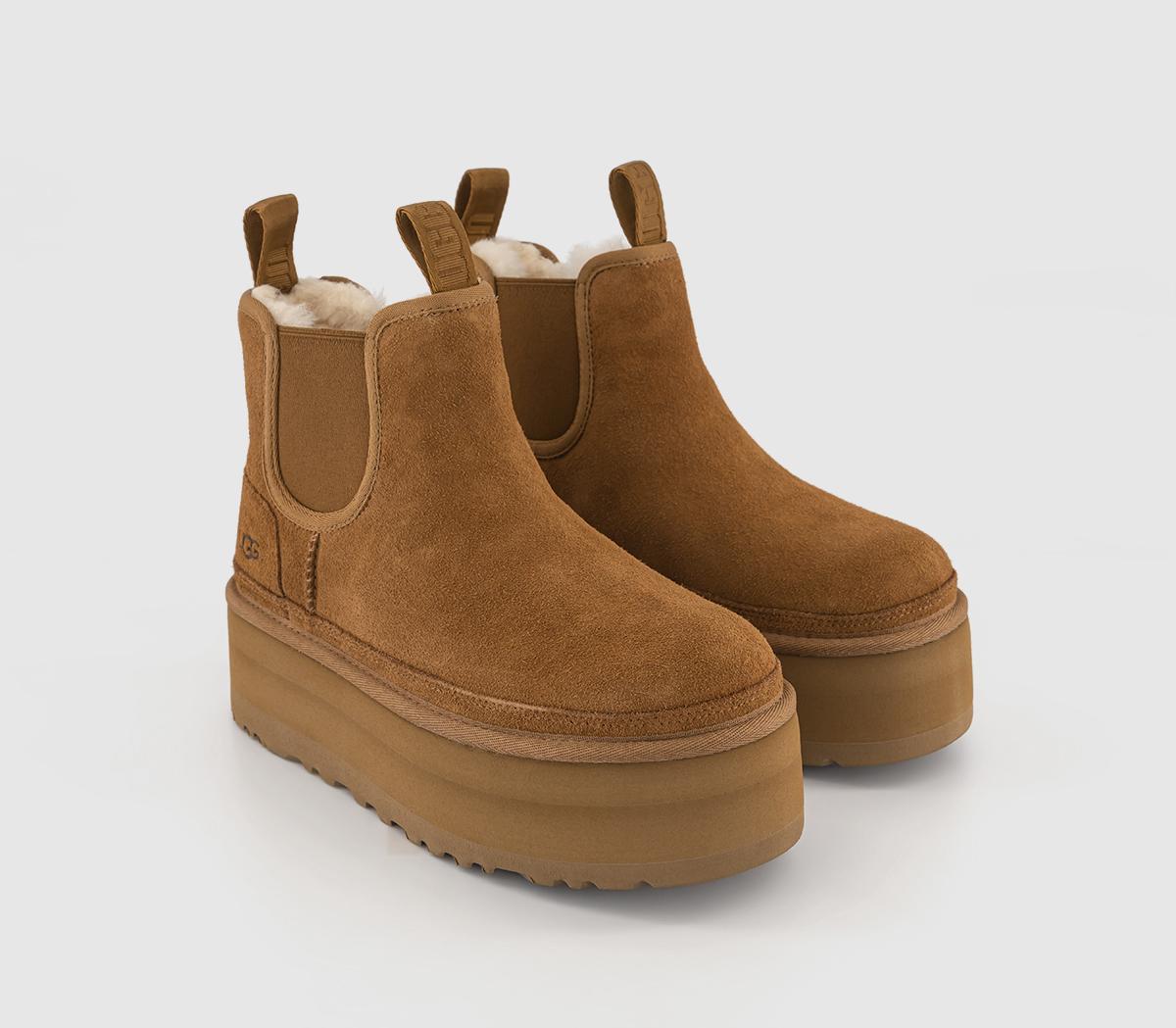 UGG Neumel Platform Chelsea Boots Chestnut - Women's Chelsea Boots