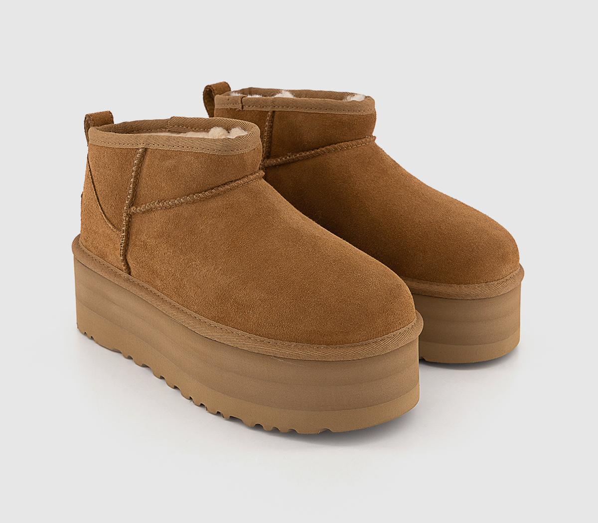 UGG Classic Ultra Mini Platform Boots Chestnut - Women's Boots