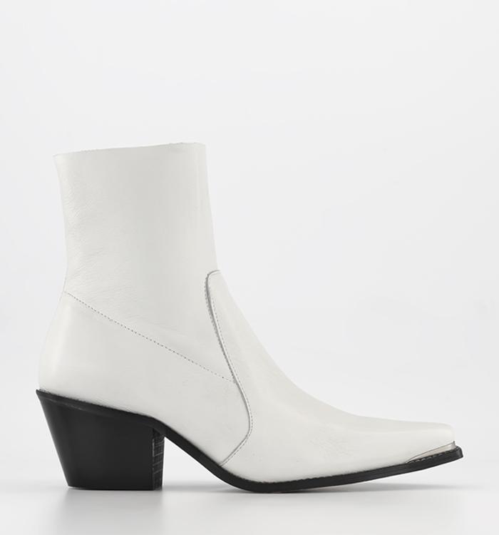 white leather chelsea boots