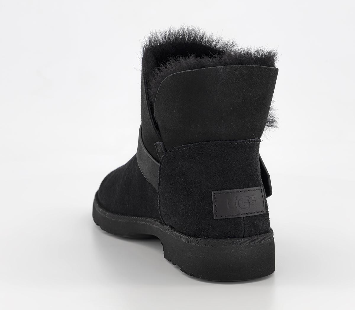 UGG Romely Short Buckle Boots Black - Women's Ankle Boots