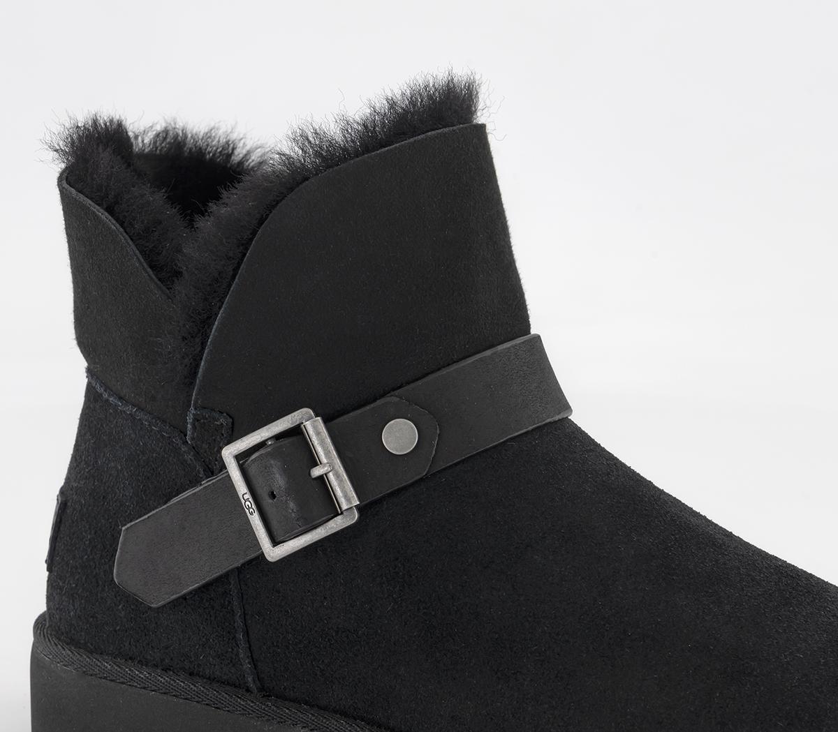 UGG Romely Short Buckle Boots Black - Women's Ankle Boots