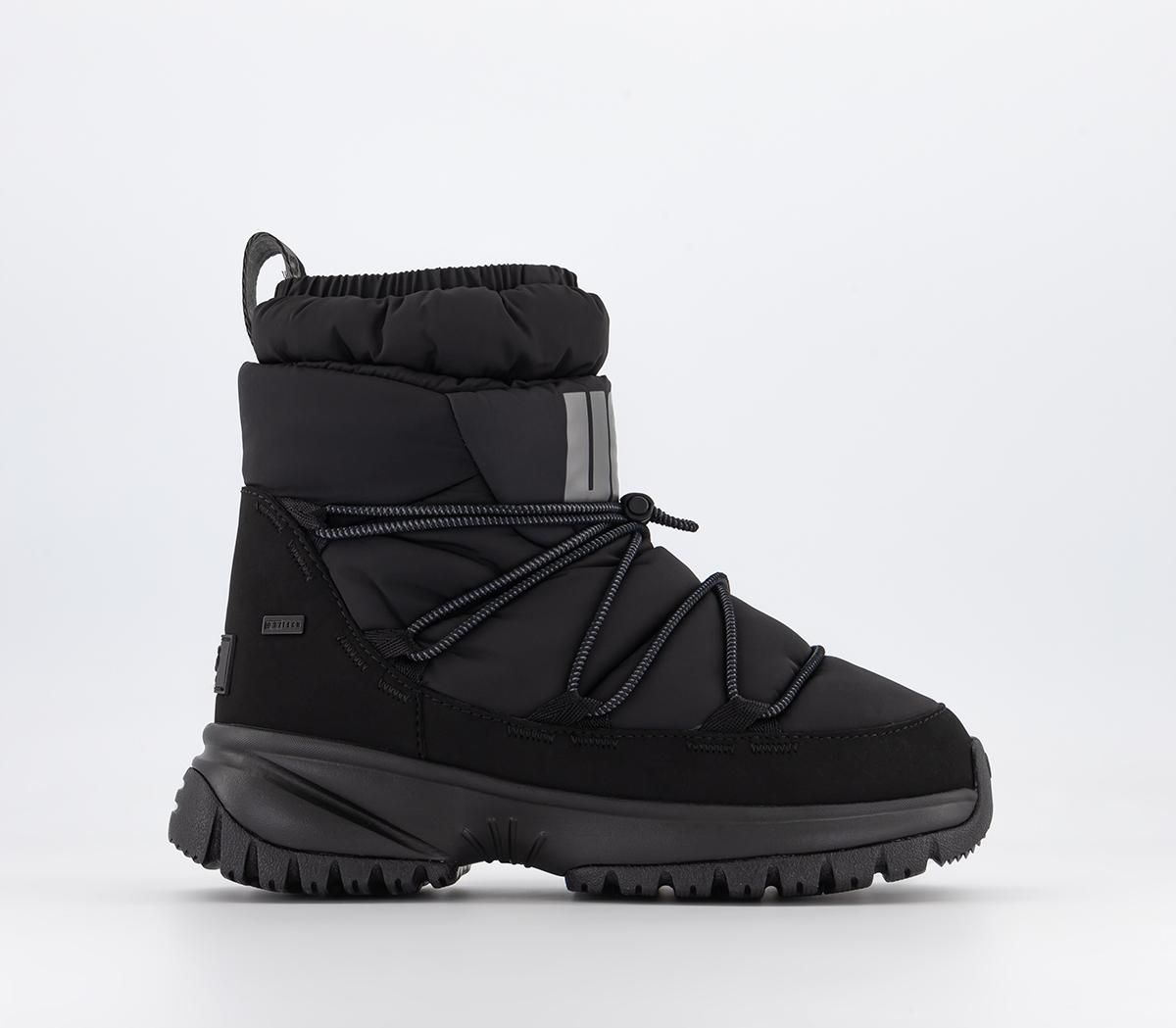 UGG Yose Puff Mid Boots Black - Women's Ankle Boots