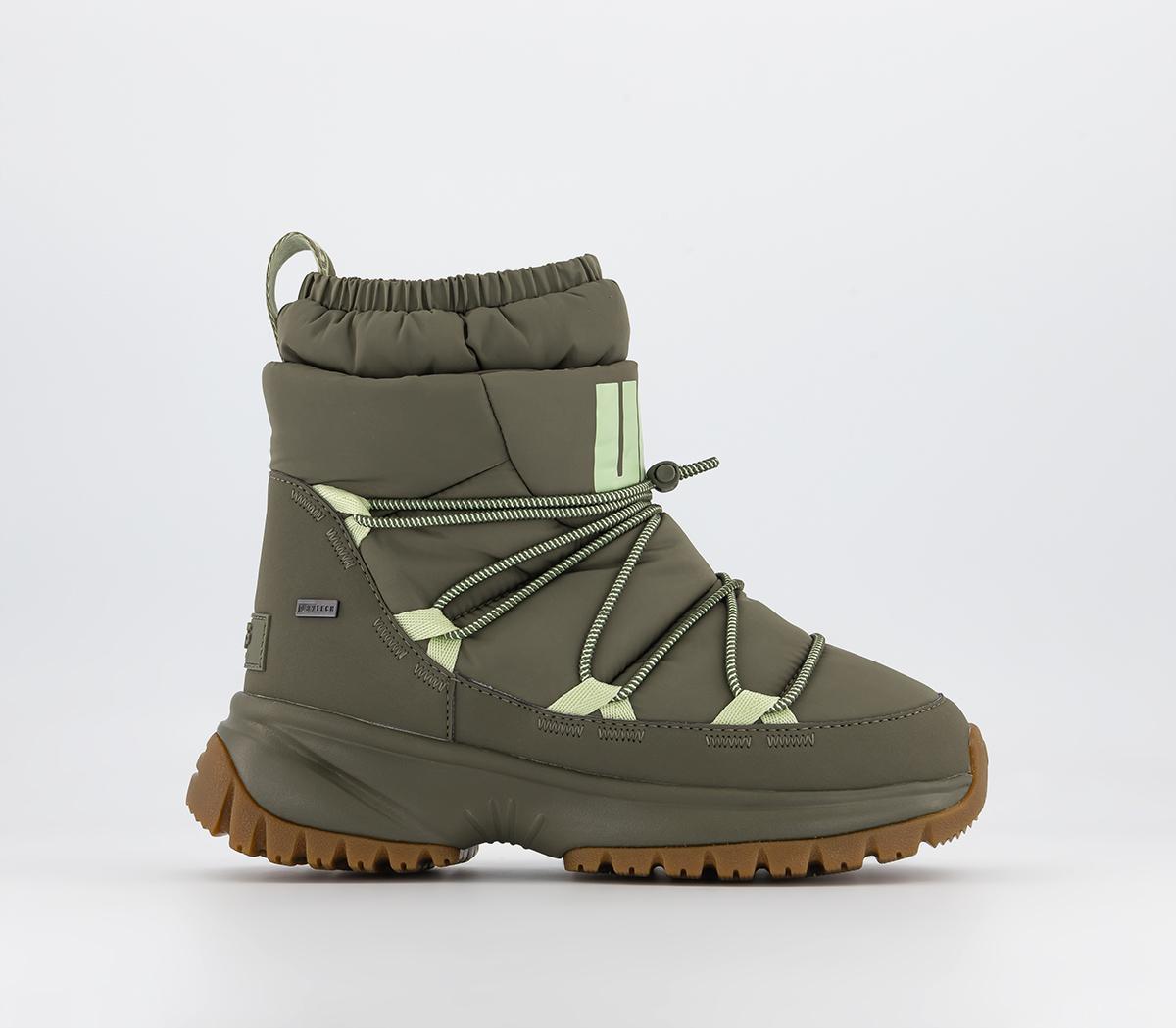 Yose Puff Mid Boots Burnt Olive Green