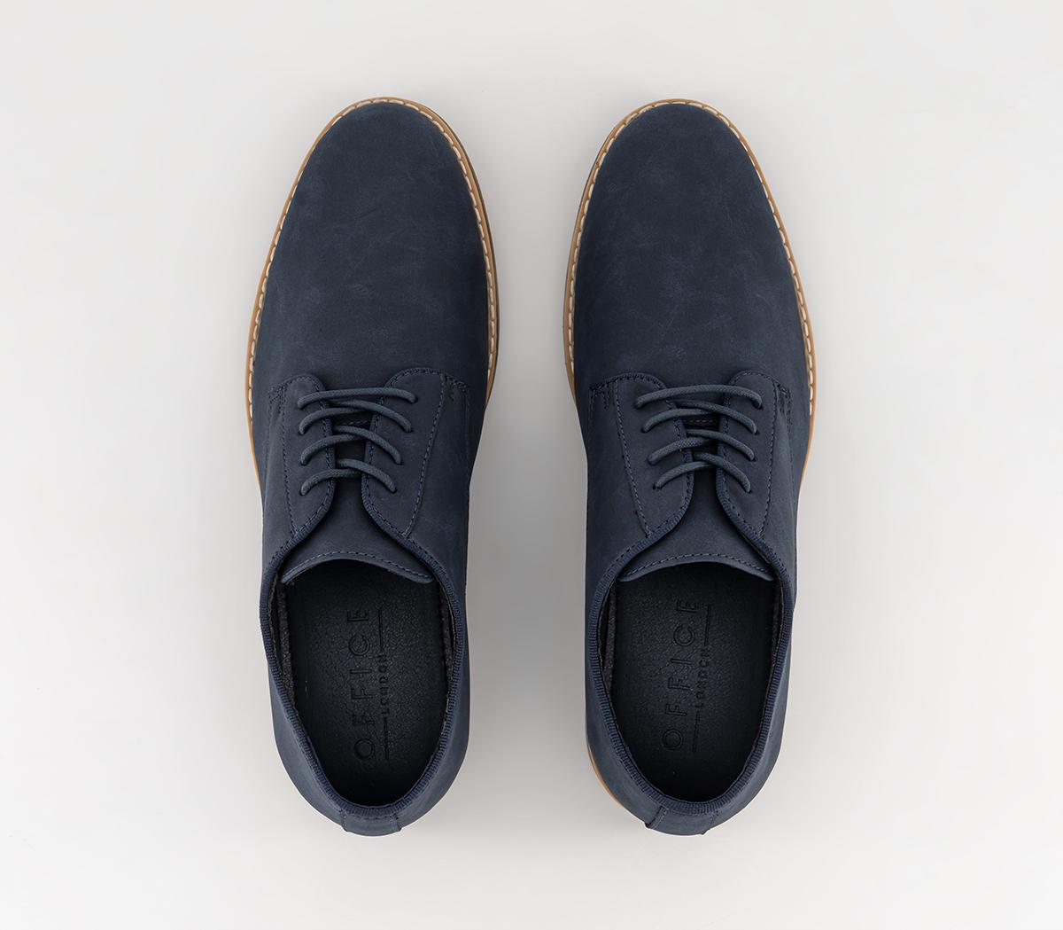 OFFICE Chandler Smart Derby Shoes Navy Men's Casual Shoes