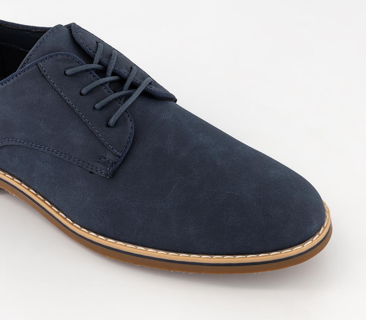 OFFICE Chandler Smart Derby Shoes Navy Men's Casual Shoes
