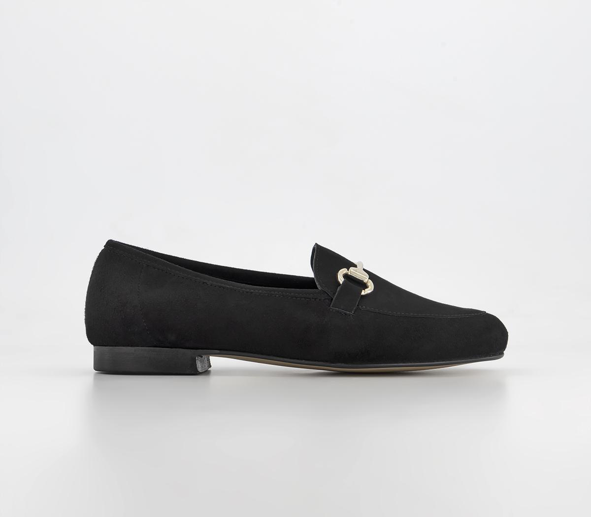 OFFICEWide Fit Fairmont Snaffle LoafersBlack Suede