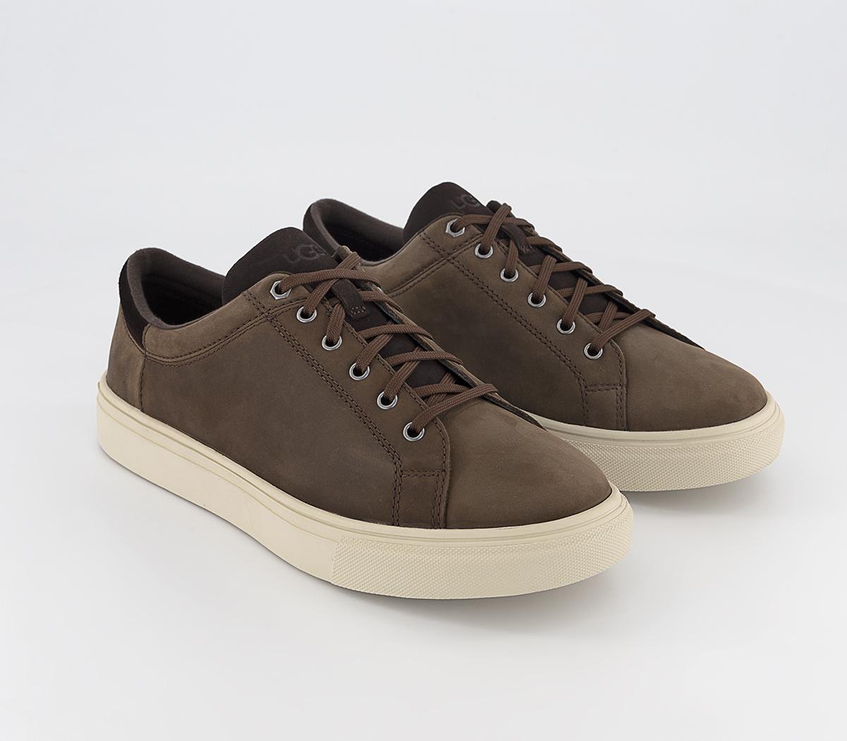 UGG Baysider Low Weather Sneakers Grizzly Leather - Men's Casual Shoes