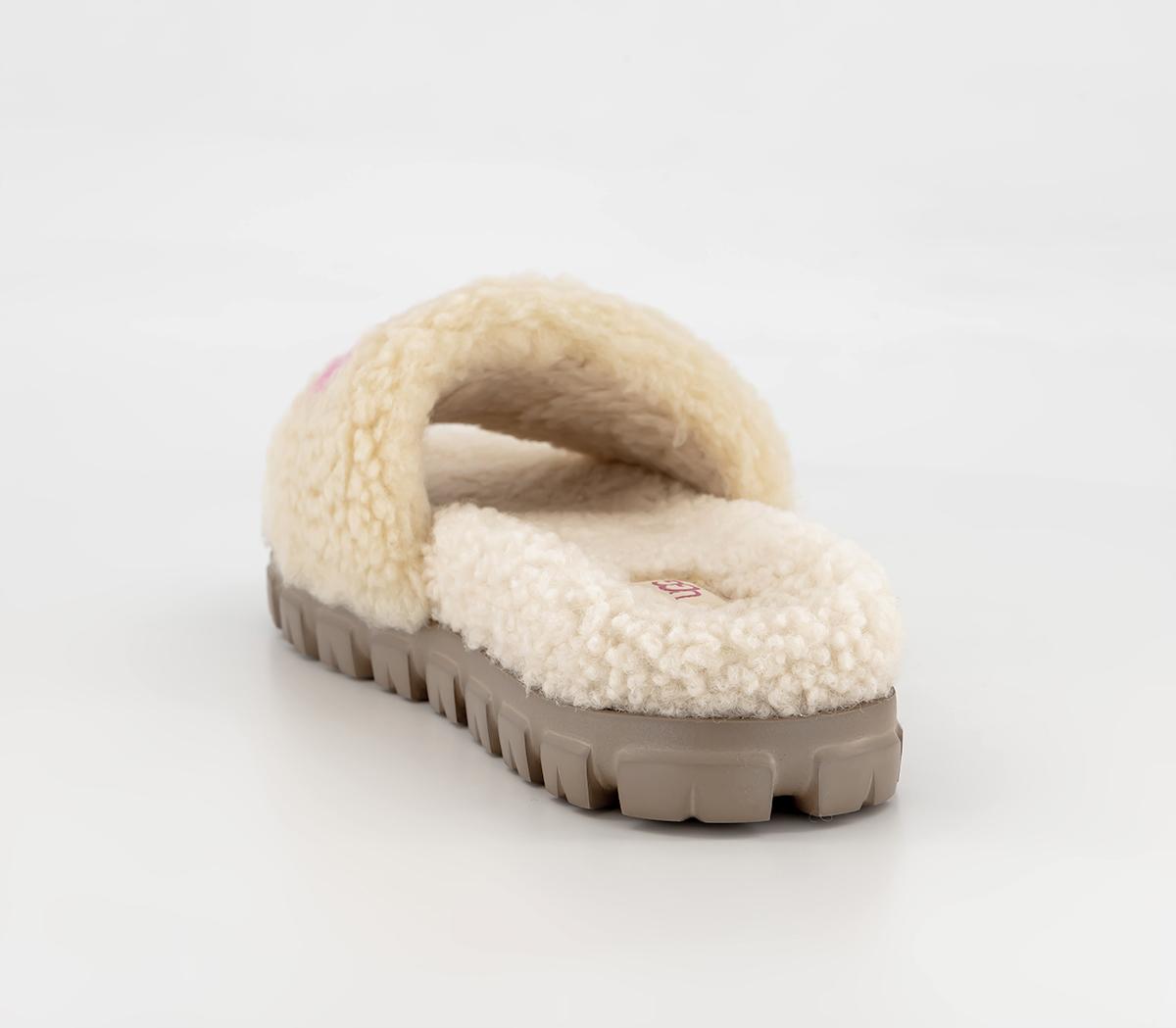 UGG Cozetta Curly Graphic Slippers Natural Carnation - Premium Gifts