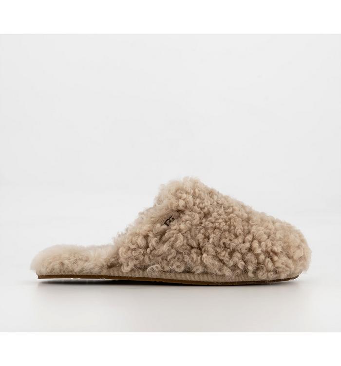 UGG Maxi Curly Sliders Sand - Flat Shoes for Women