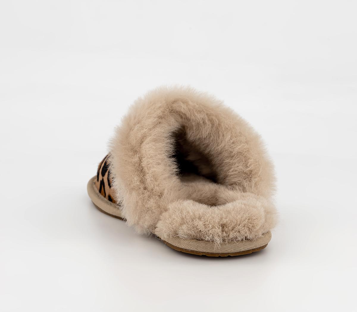 UGG Scuffette II Spotty Slippers Natural Leopard Premium Gifts