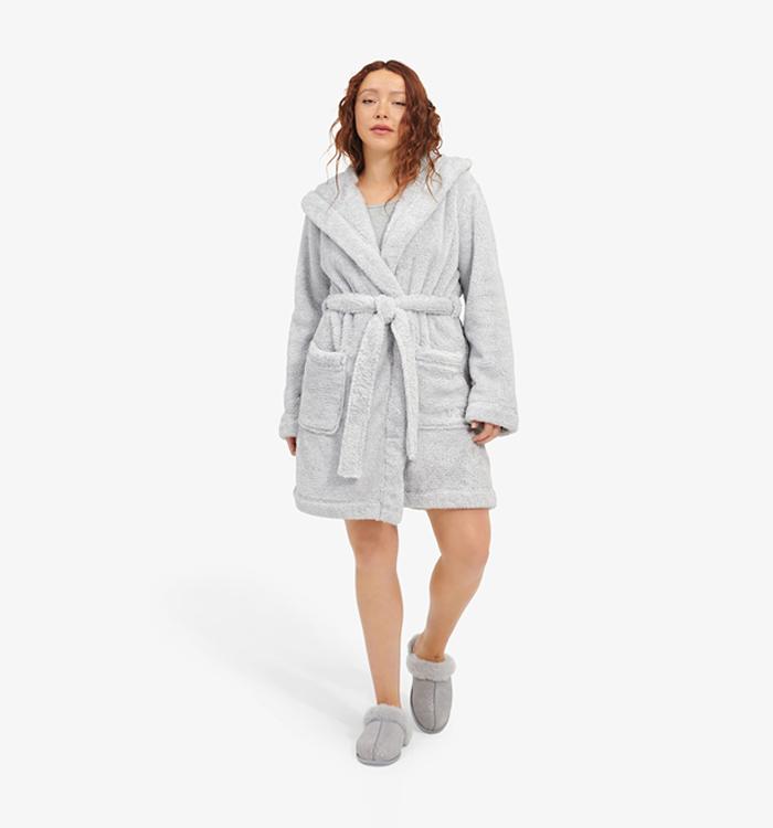 UGG Aarti Sparkle Dressing Gown Metal Grey Heather