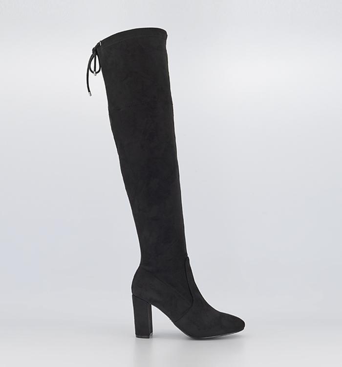 OFFICE Wide Fit Katie Stretch Over The Knee Boots Black