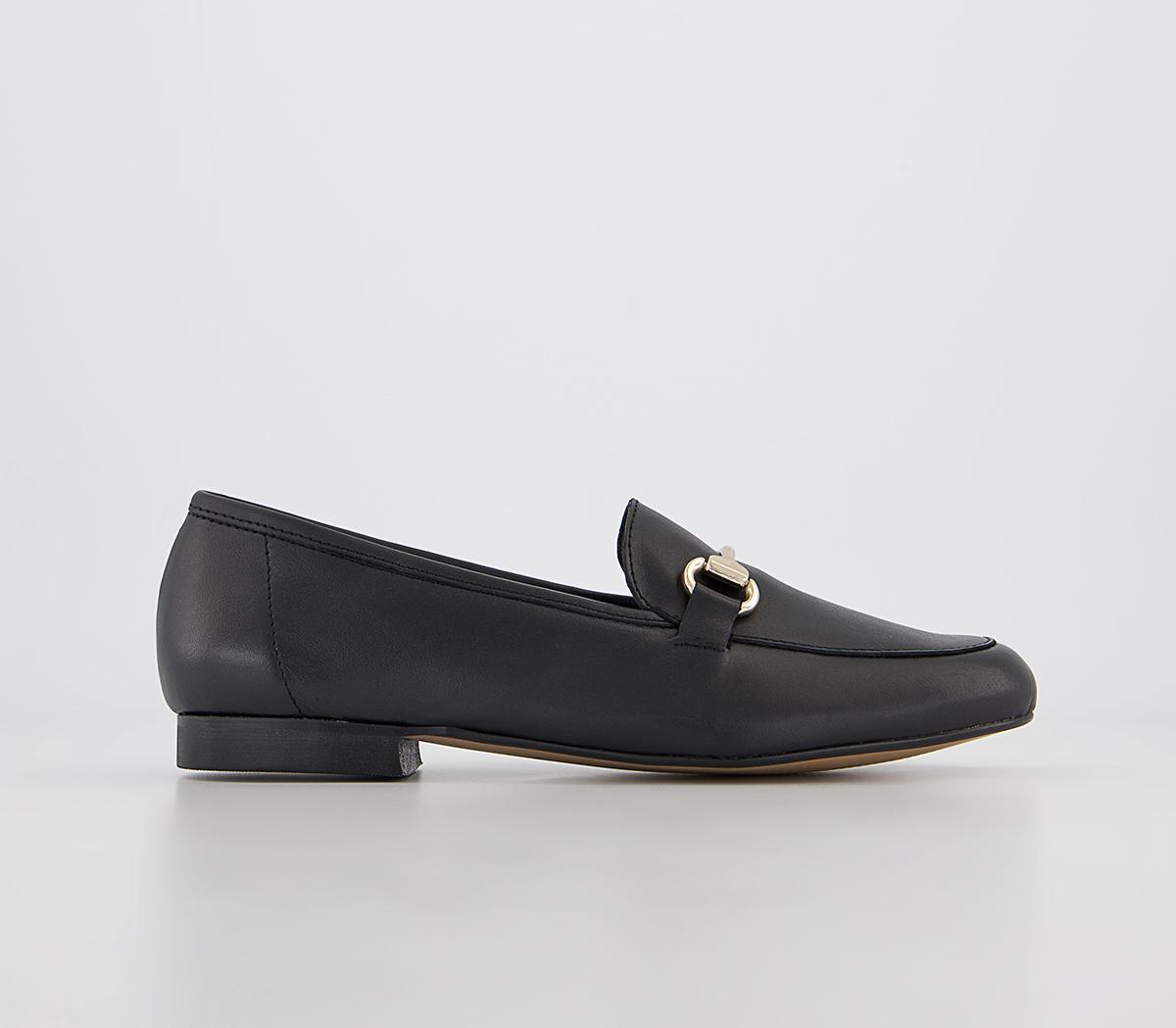 Fairmont Snaffle Loafers Black Leather