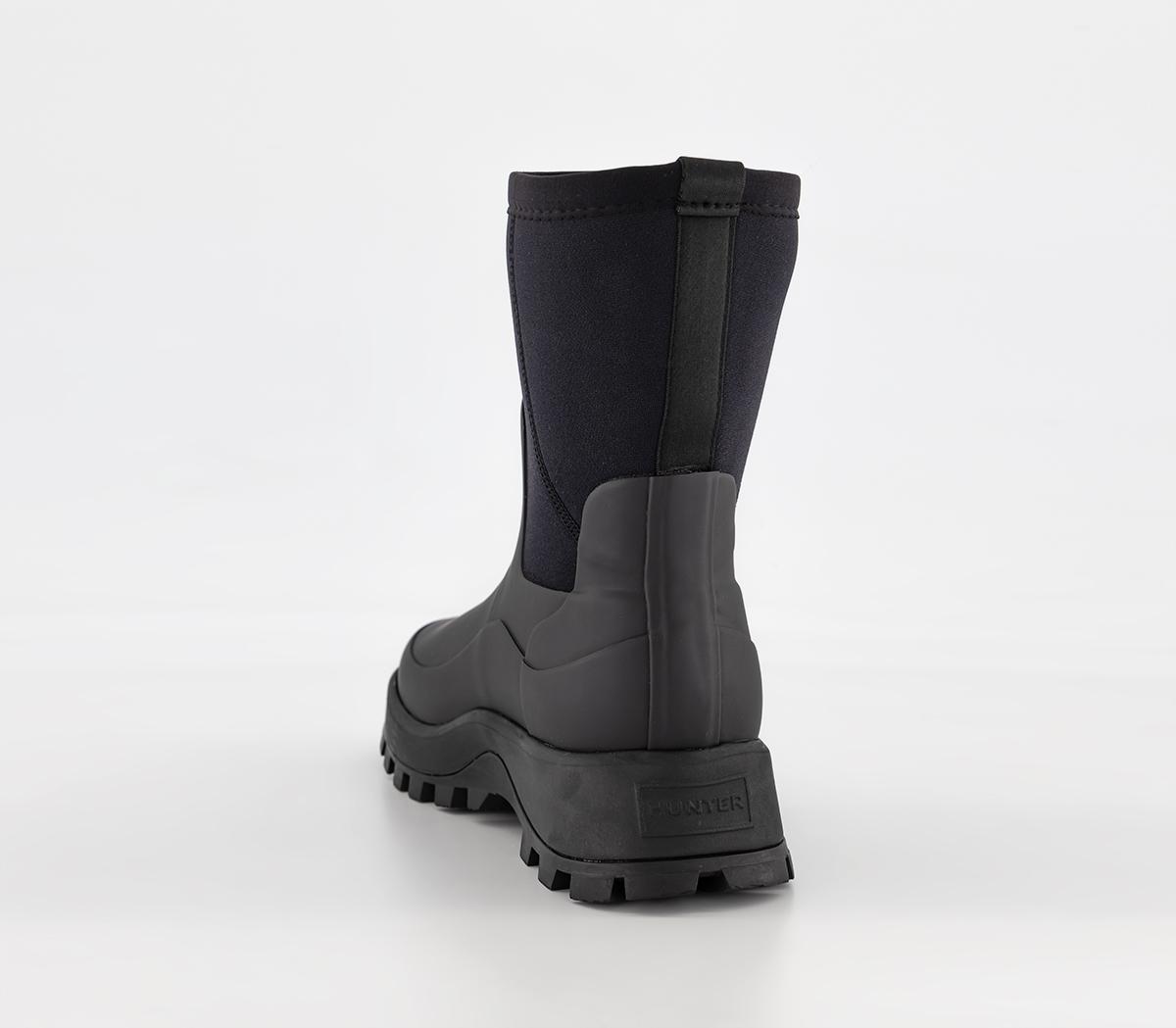 Hunter City Explorer Short Boots Black - Women's Ankle Boots