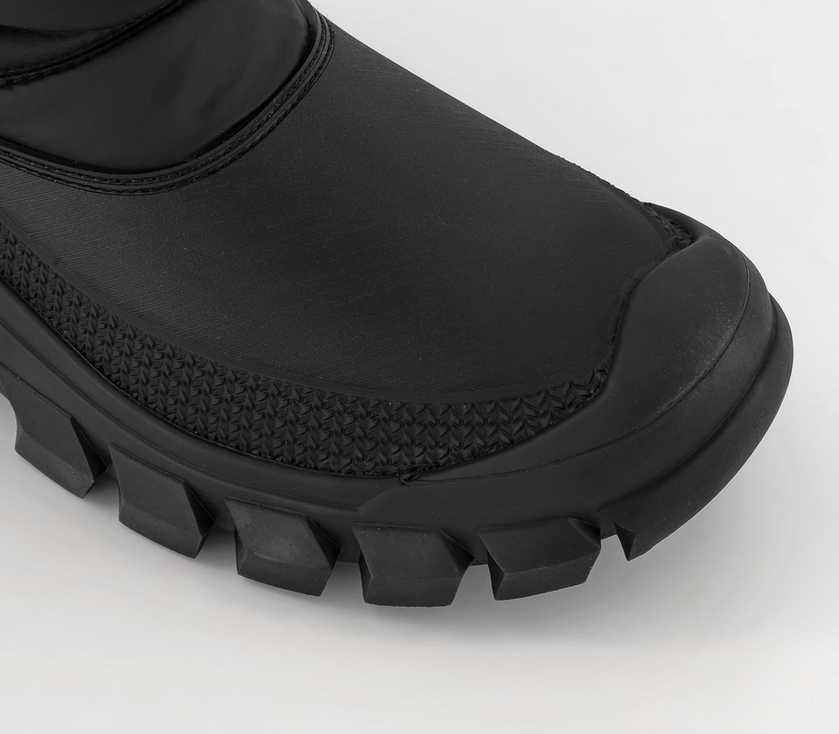 Hunter Intrepid Short Snow Boots Black Women's Ankle Boots