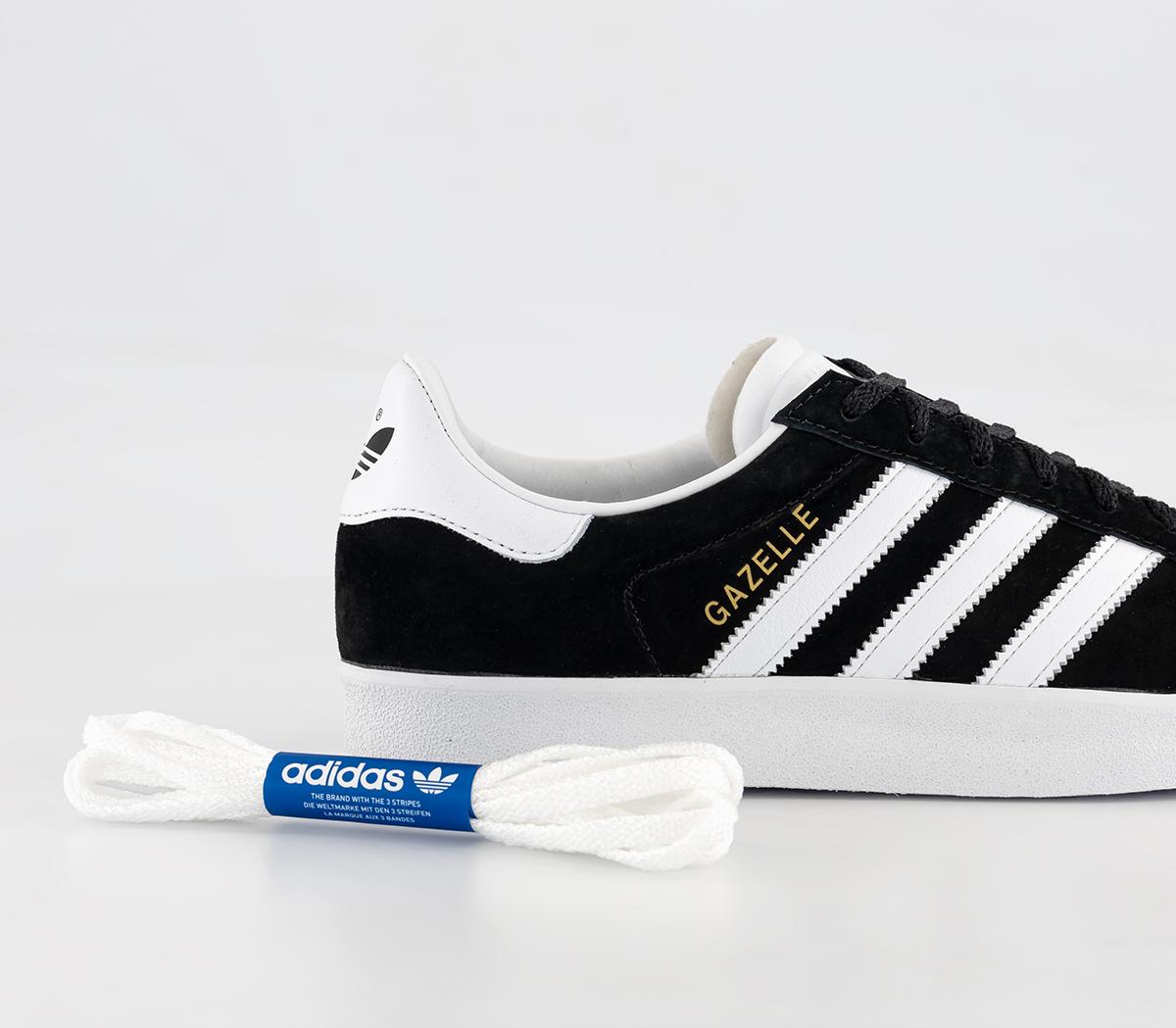 adidas Gazelle Trainers Black White - Men's Trainers