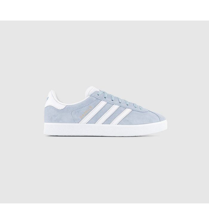 Adidas Gazelle 85 Trainers Clear Sky White Gold Met In Blue
