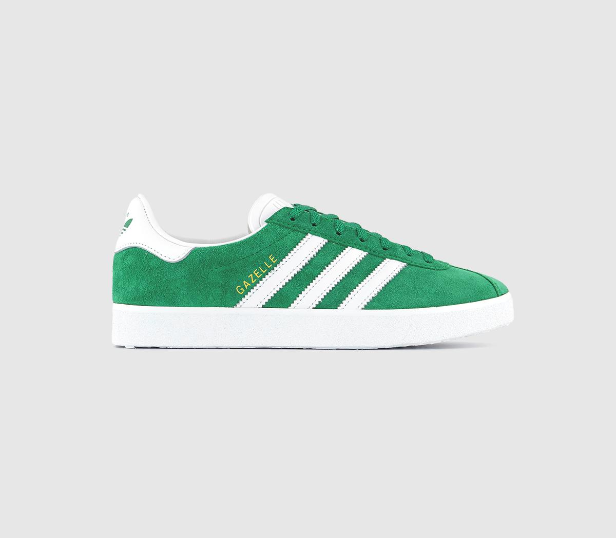 Gazelle 85 Trainers Green White Gold Met