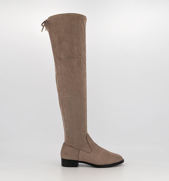 OFFICE Wide Fit Kai Stretch Over The Knee Boots Taupe