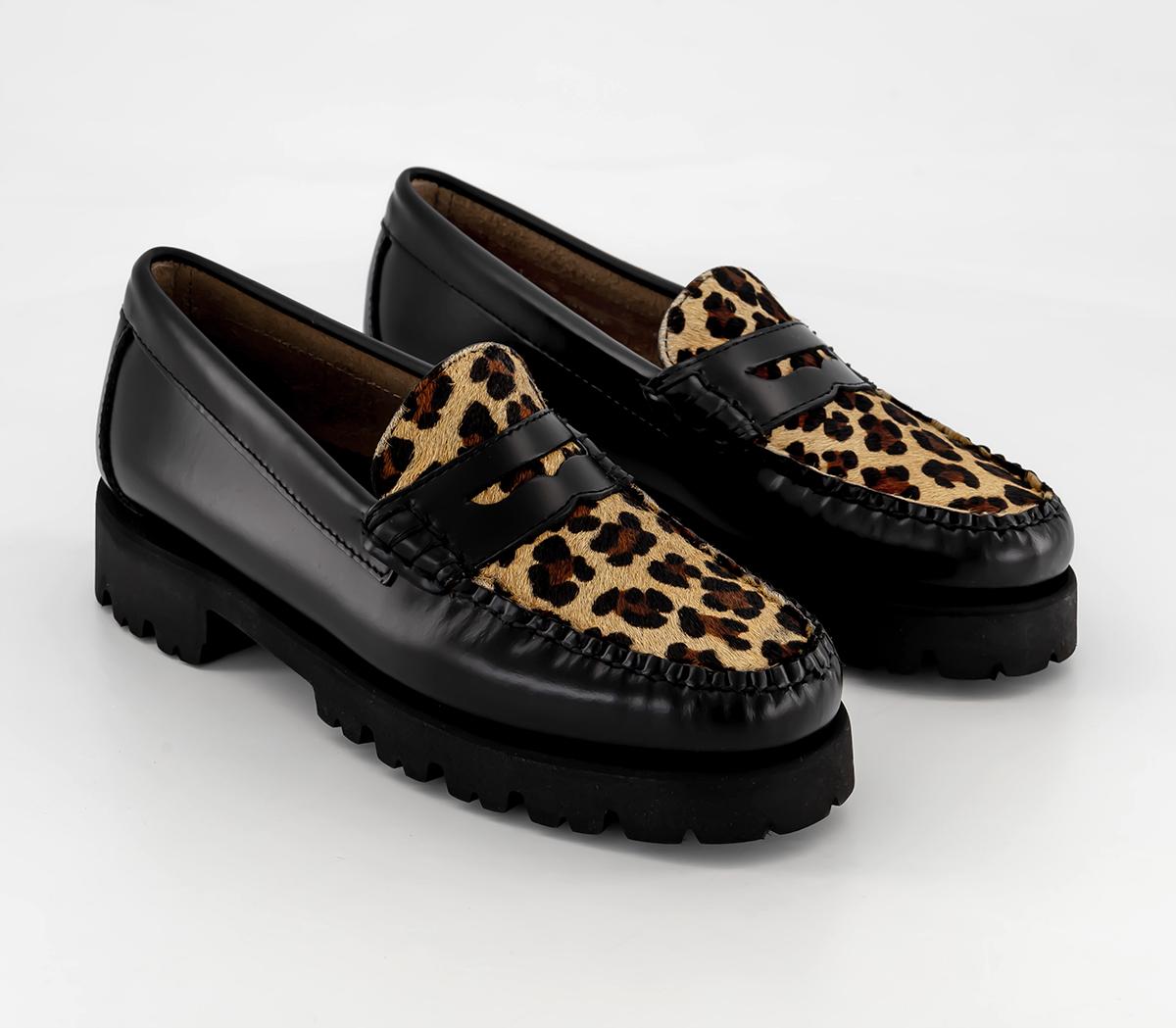 G.H Bass & CoWeejun 90 Penny Wildlife LoafersBlack Lthr Mid Brown