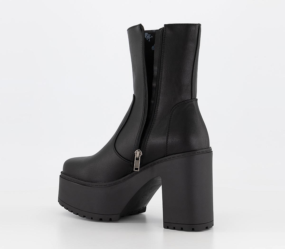 LamodaPlatform Ankle BootsBlack